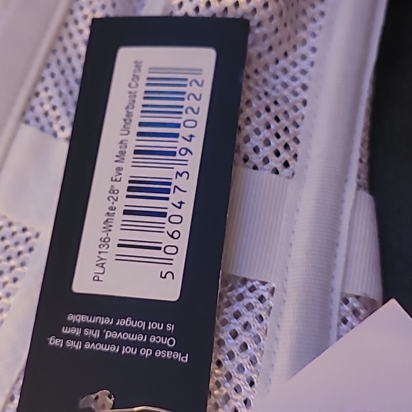 (NWT) PRETTYLITTLETHING CORSET (Size 28inch) Mesh material White - Picture 7 of 9